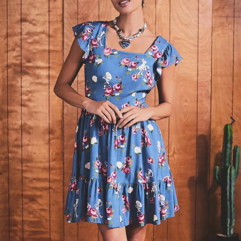 NWT Toy Story Her Universe Blue Floral Mini Dress size 1